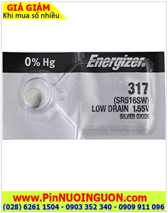 	 Pin SR516SW _Pin 317; Pin đồng hồ Energizer 317,SR516SW Silver Oxide 1.55v | HẾT HÀNG